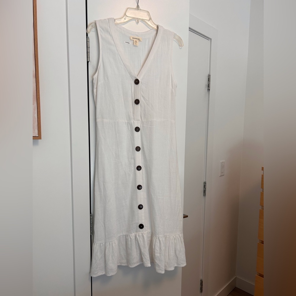Monteau White Ruffled Sundress